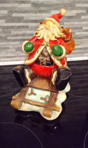 Vintage christmas santa sleigh - santa,