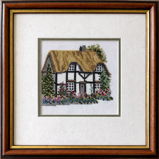 Framed Hand Stitched Cross