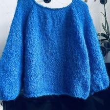 Women's bright blue oversized
