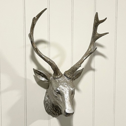 Silver stag deer - deer, wall