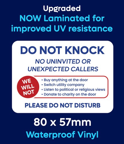 Cold callers sticker - sticker, no