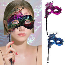 Masquerade Mask Stick Venetian Mask Women Dance Party Costume Masks UK