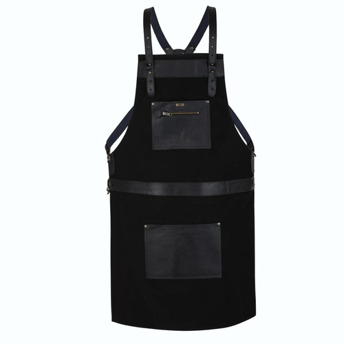 Genuine leather apron pockets - apron,