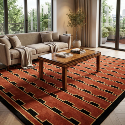 Hand tufted red - hand,