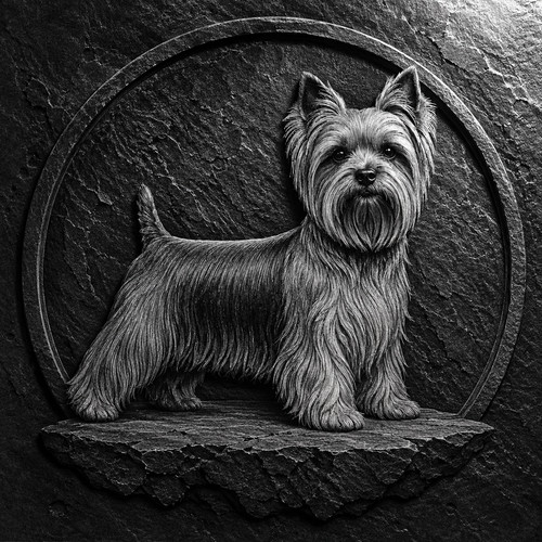 Yorkshire terrier dog engraved - dog,