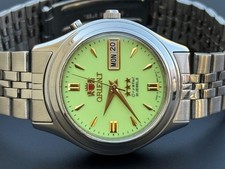 Orient Watch 3 Star Crystal 21 Jewels Radium Dial Ref: Em03-S2-B S-30