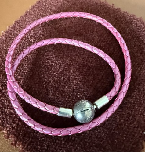 Pandora pink leather double - pink,