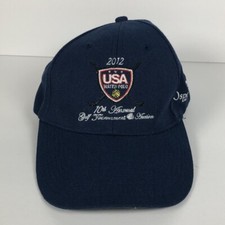 2012 USA Water Polo Hat Cap Navy Blue Adjustable Patch  Strap Back Embroidered