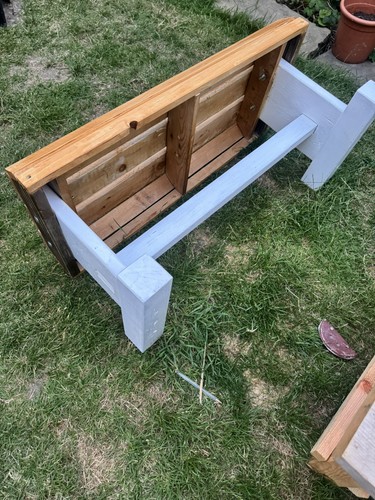 New person wooden bench - person,