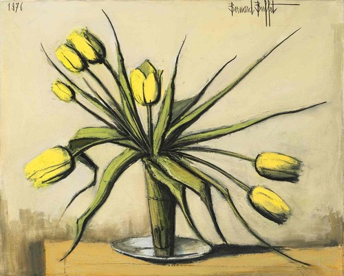 Bernard buffet yellow tulips - bernard,