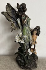 FAIRIES VERONESE 2000 BRONZE ART RARE MOTHER DAUGHTER FAIRY FANTASY FIGURINE 11”
