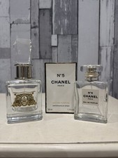 Empty 50ml Chanel perfume bottle & box + juicy couture viva la juicy bottle