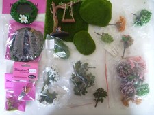 Miniature World: Fairy Elf, Tree Swing - Ponds, Moss Mounds, Trees Grass Blossom