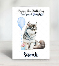 personalised Husky  birthday