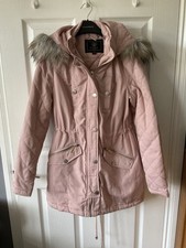 Lipsy Dusky Pink Parka Coat Size 10