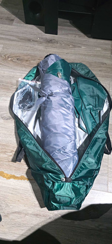 Green grey camping tent with - grey,