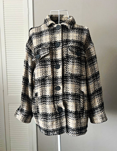 Zara black cream checked - cream,