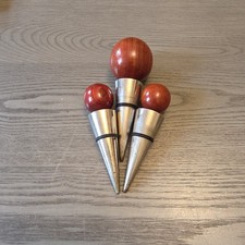 Triple Set of Chrome Wine
