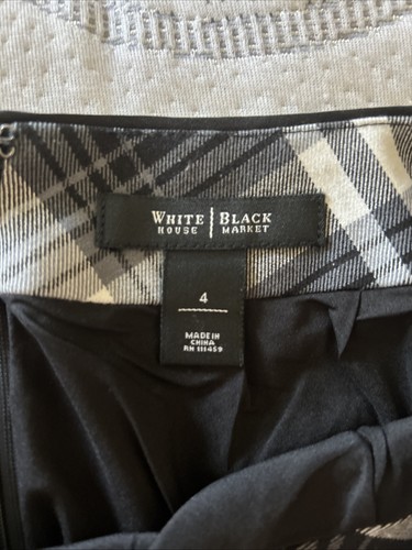 White house black market plaid - white,
