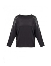 Cop. Copine Womens Black Floral Lightweight Polyester Pernety Top. UK 8, EU 36.