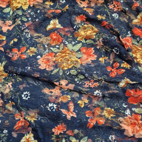 Floral lace fabric dress - floral,