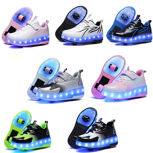 Boys girls led wheel trainers - girls,