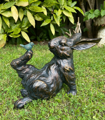 Rabbit with bird garden - rabbit,