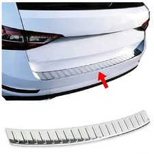 Chrome Rear Bumper Protector GLOSSY For Skoda SUPERB III ESTATE 2015 TO 2023