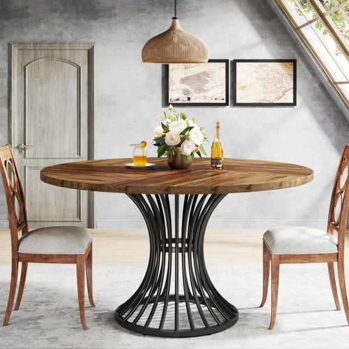 Round dining table - dining, 4-6