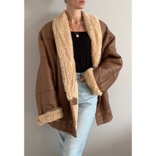 Vintage Real Sheepskin Bomber