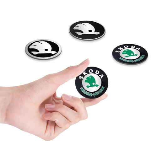Skoda car wheel center caps - car,