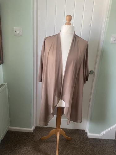 Beige waterfall coverup - beige,