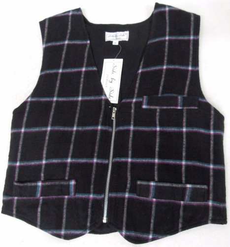Tartan waistcoat black check