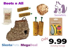 Rosewood  Naturals Mouse Hamster Boot Toys  & Treats Bundle NQP