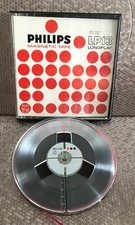 One Used 5 " PHILIPS Reel Recording Tape + Library Box no writing on index Card