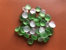 50 Frosted Glass pebbles in a