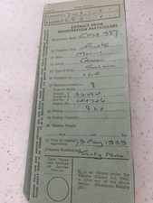 Morris 8  Vintage Car Log Book RF60  .. Memorabilia