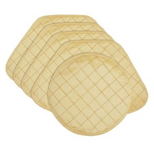 Gold Pintucked Wedge Shaped