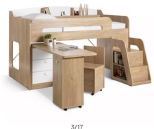 Habitat Ultimate Storage Mid-Sleeper  Bed Frame - Beech - No Mattress