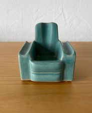 Vintage 1930's Art Deco style ceramic arm chair pipe stand/ash tray