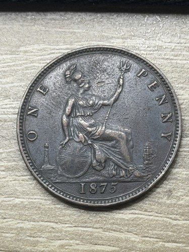 Victoria penny 1875 - victoria,, penny,