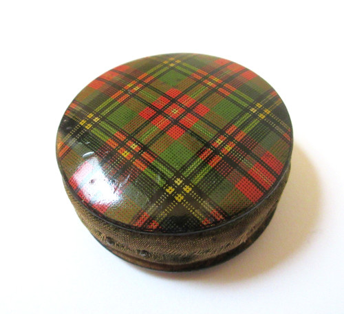 Antique tartanware disc - antique,