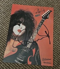 Paul Stanley original signed Silverstone Apocolypes guitar advert card