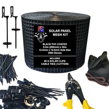 Black PVC Coated Mesh Clip Kit