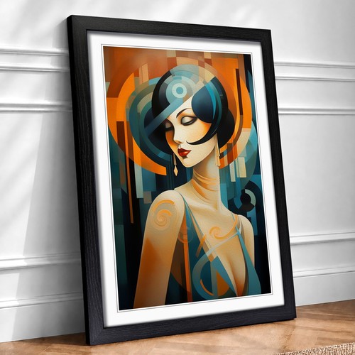Art deco woman expressionism - art,