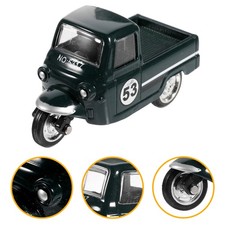 Vintage Car Model Decorative Alloy Classic Pull-back Tricycle Plaything Decor