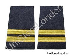 Epaulet Pilot Epaulette Sliders 2 Gold Bar Flight Engineer Navy Blue R1327