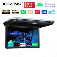 17.3" FHD Screen Car Roof Flip Down WiFi 4G Overhead Monitor 8K HDMI TV 2+32GB