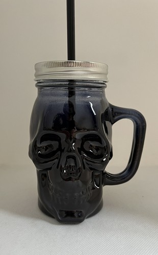 Skull glass shaped mason - glass,