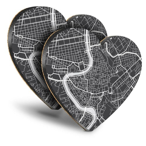 Heart mdf coasters rome - heart,